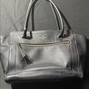 Kate Spade Black Pebbled Leather Tote